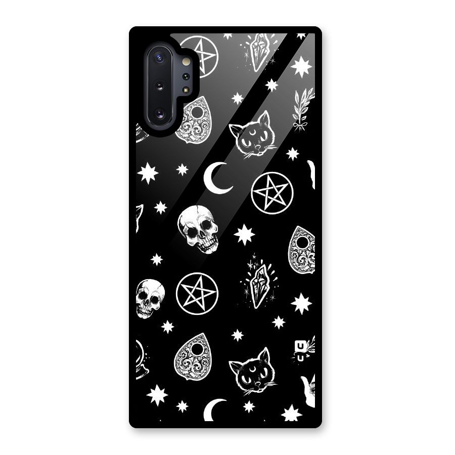 Skull Moon Design Glass Back Case for Galaxy Note 10 Plus