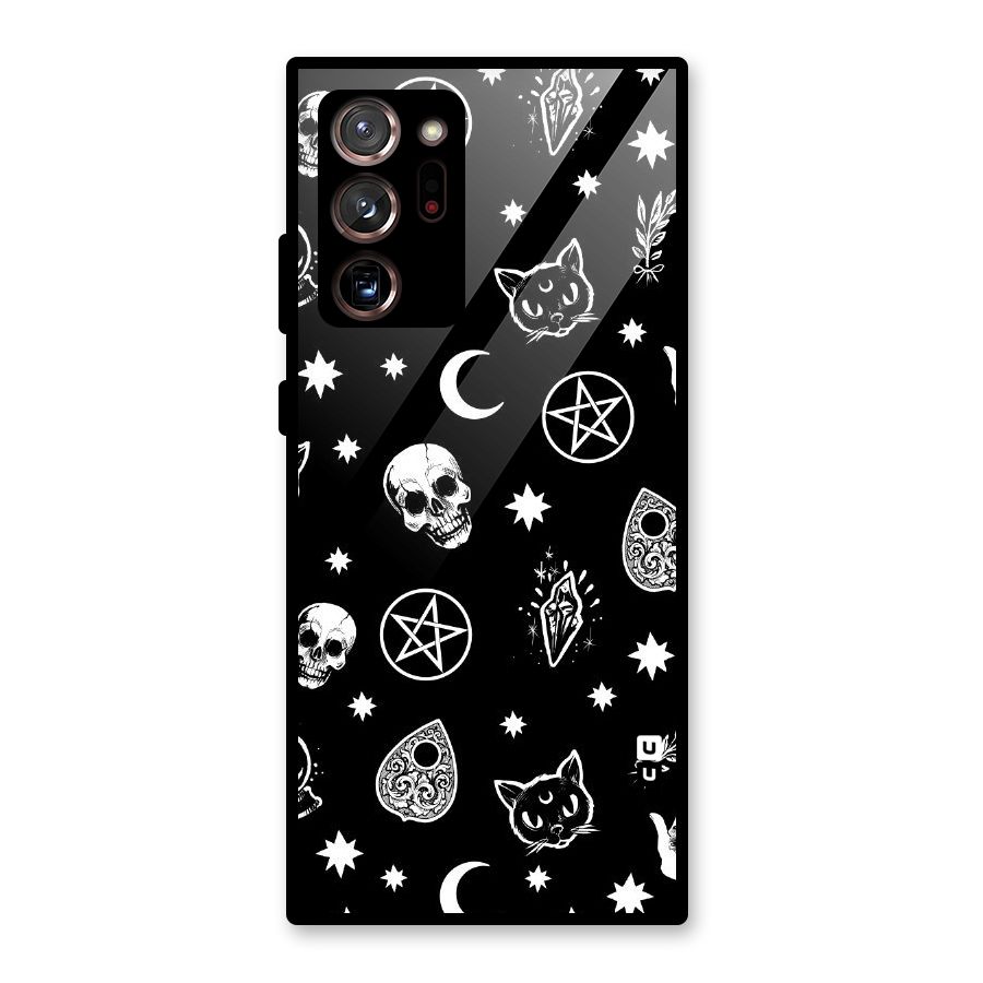 Skull Moon Design Glass Back Case for Galaxy Note 20 Ultra