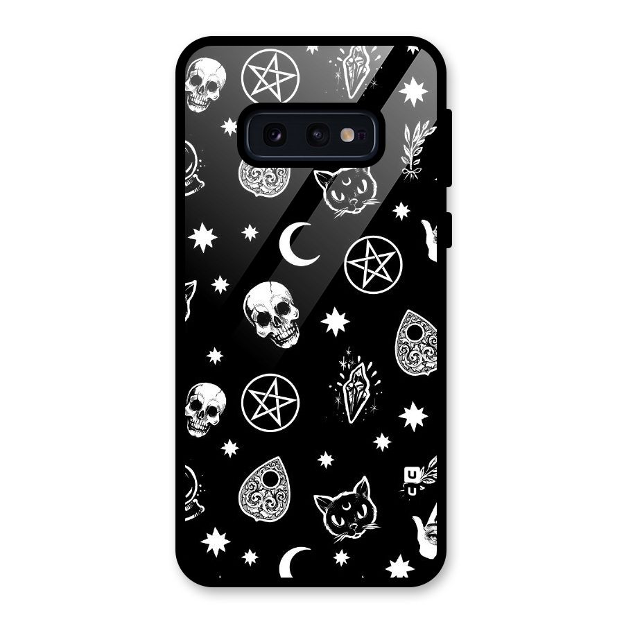 Skull Moon Design Glass Back Case for Galaxy S10e