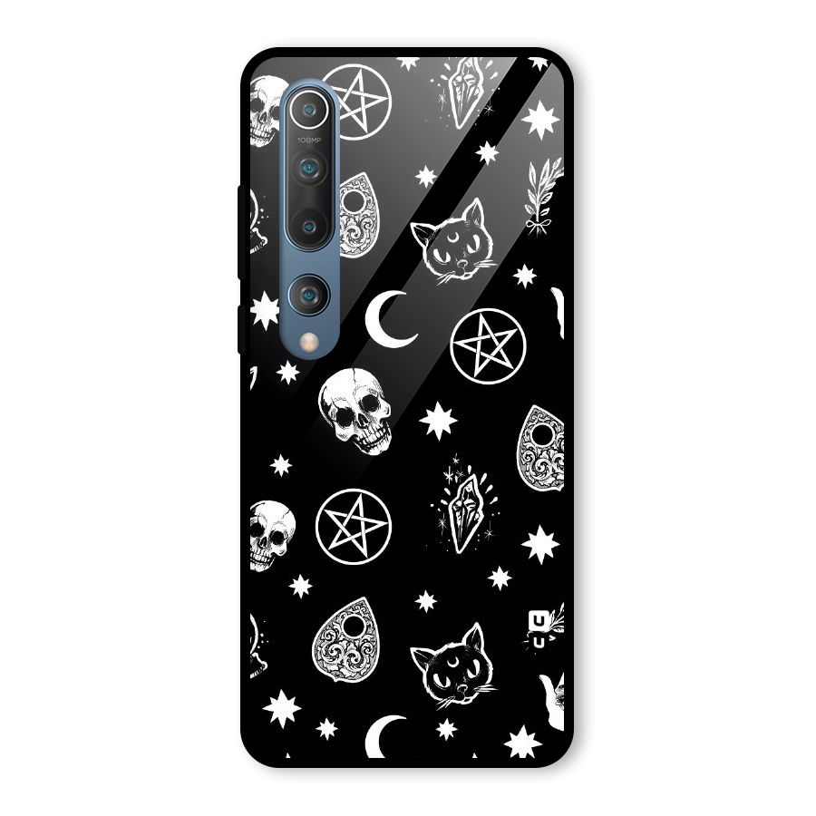 Skull Moon Design Glass Back Case for Mi 10