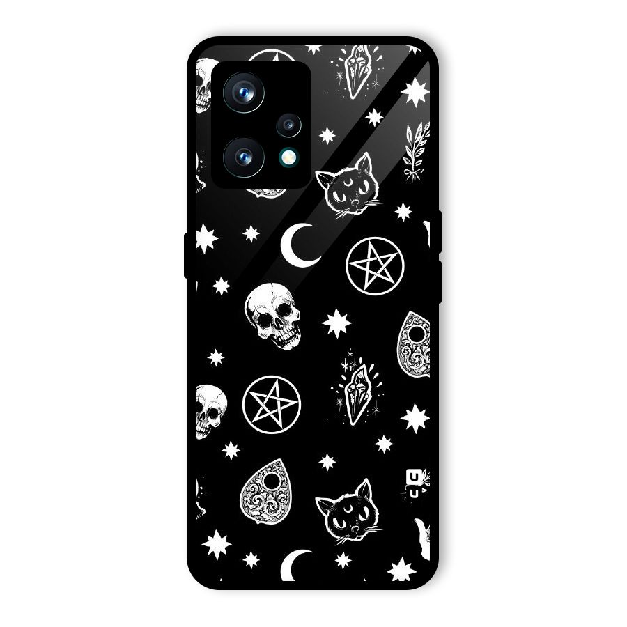 Skull Moon Design Glass Back Case for Realme 9 Pro Plus 5G