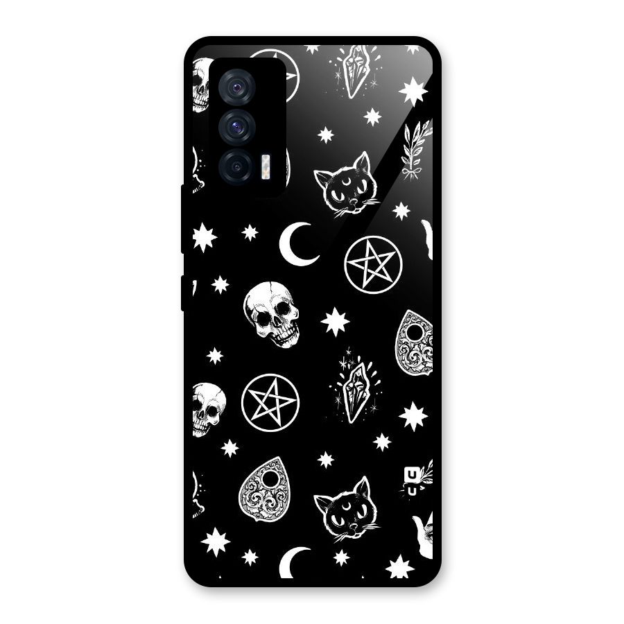 Skull Moon Design Glass Back Case for Vivo iQOO 7 5G
