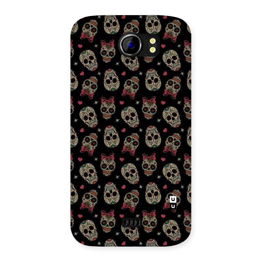 Skull Pattern Back Case for Micromax Canvas 2 A110