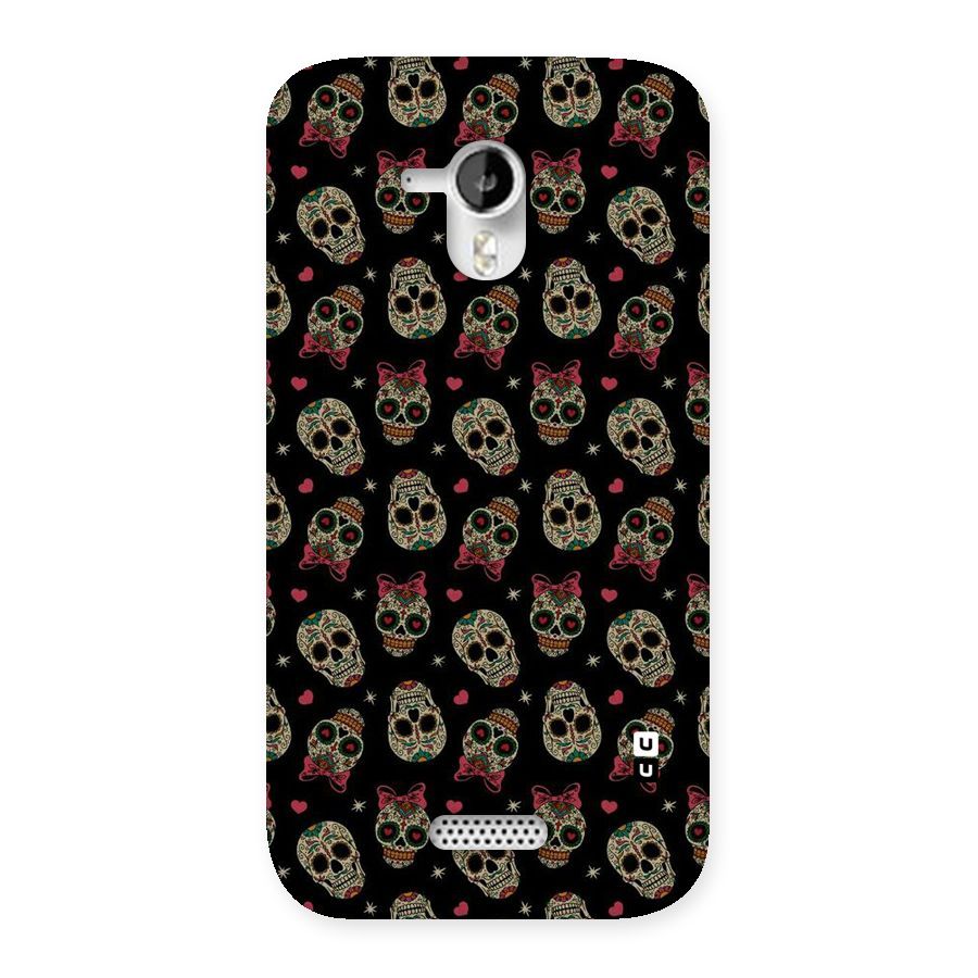 Skull Pattern Back Case for Micromax Canvas HD A116
