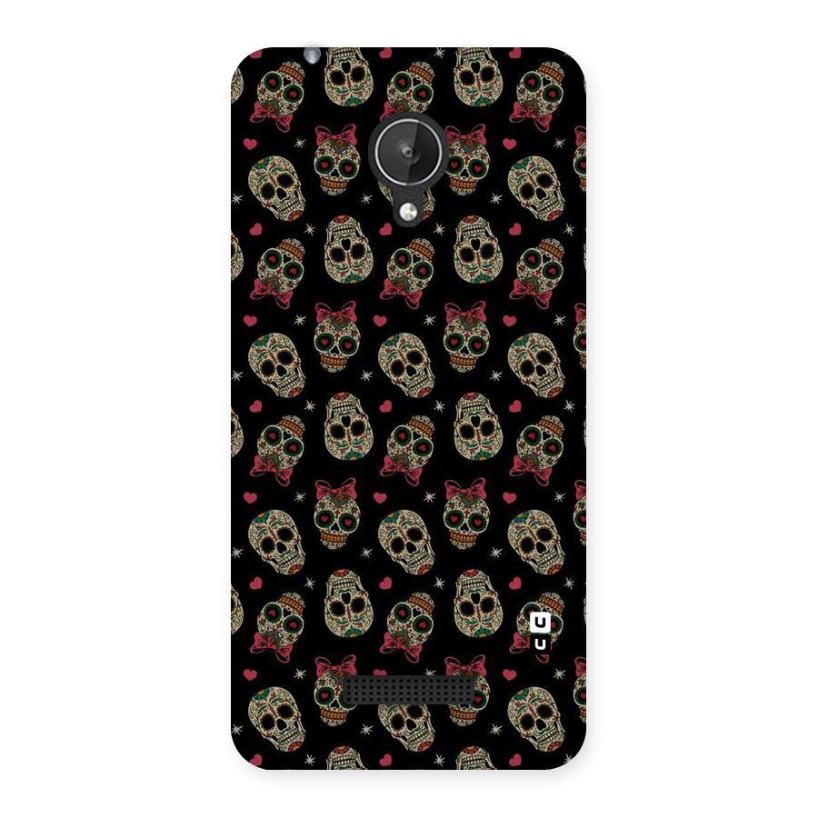 Skull Pattern Back Case for Micromax Canvas Spark Q380