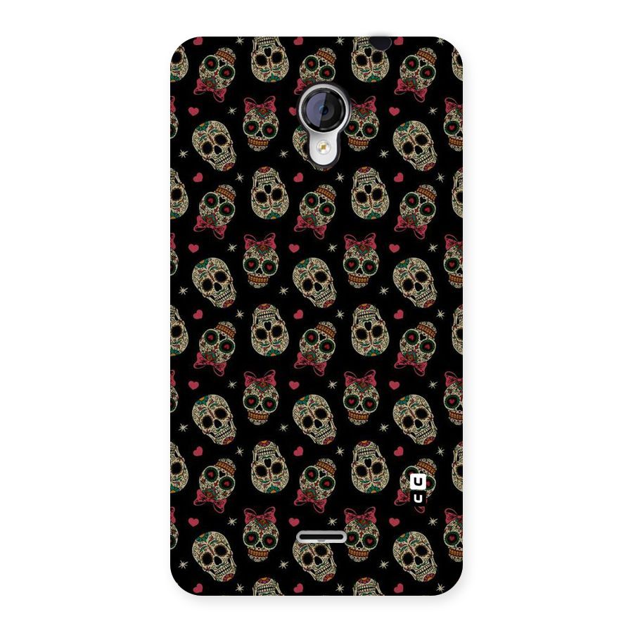Skull Pattern Back Case for Micromax Unite 2 A106