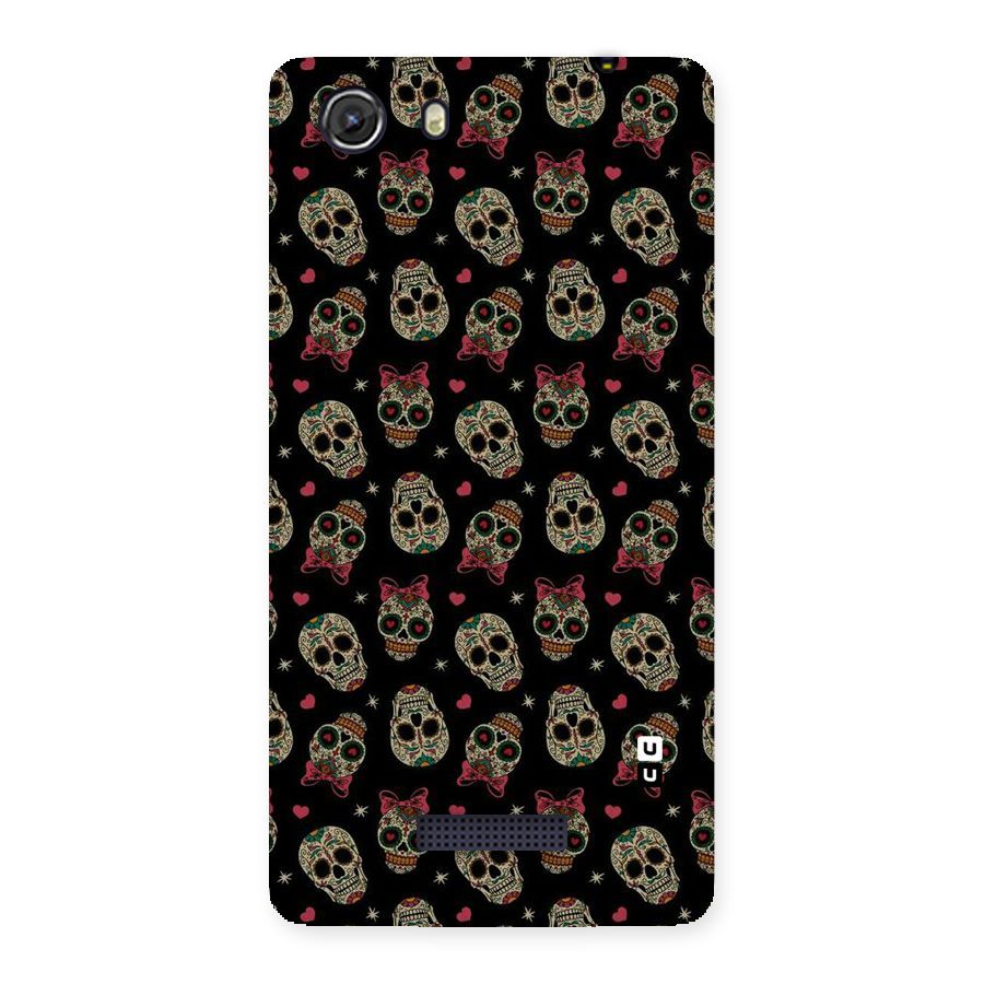Skull Pattern Back Case for Micromax Unite 3