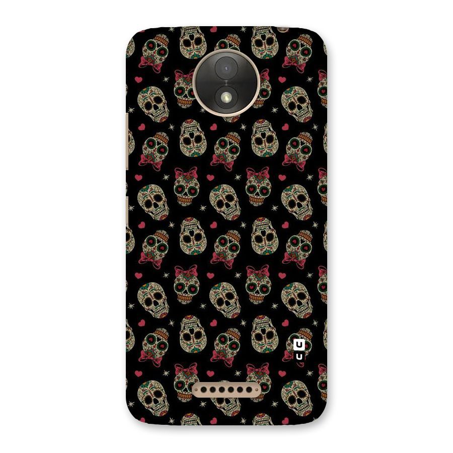 Skull Pattern Back Case for Moto C Plus