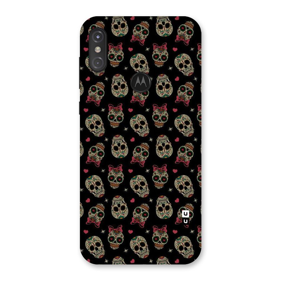 Skull Pattern Back Case for Motorola One Power