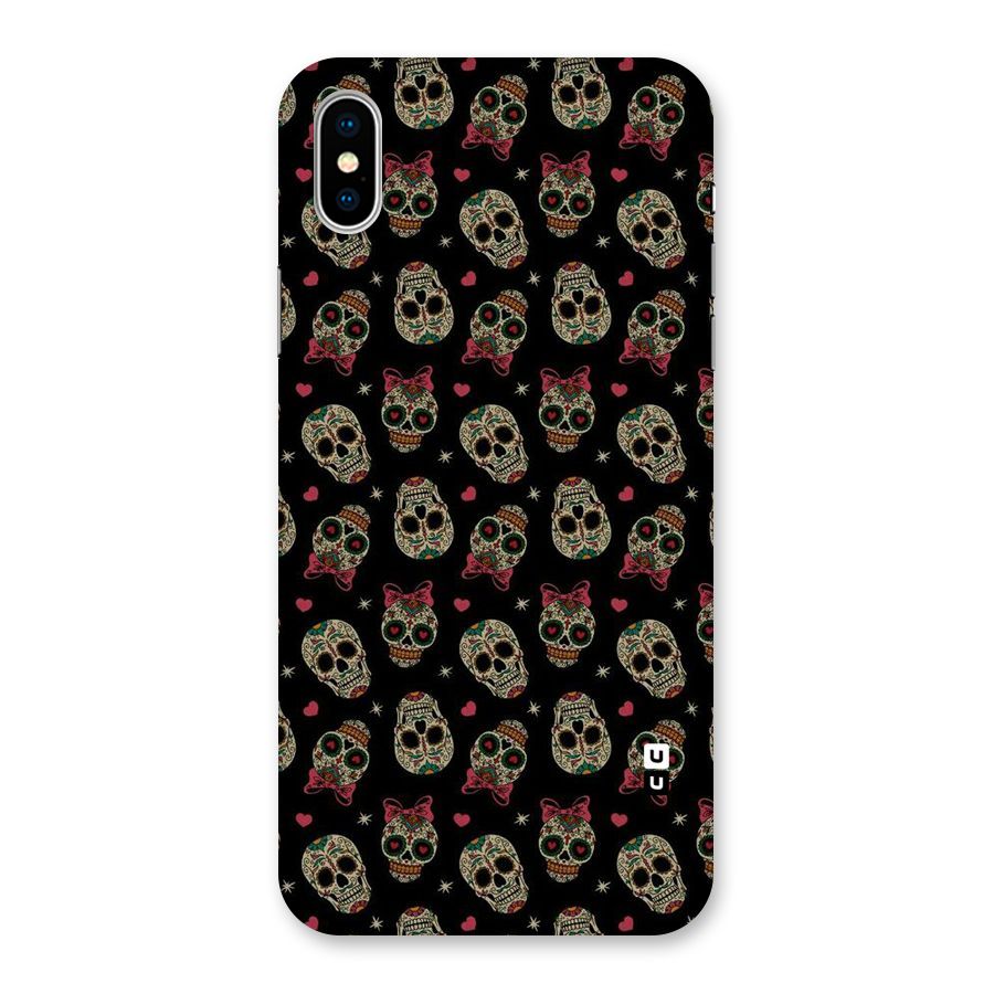 Skull Pattern Back Case for iPhone X