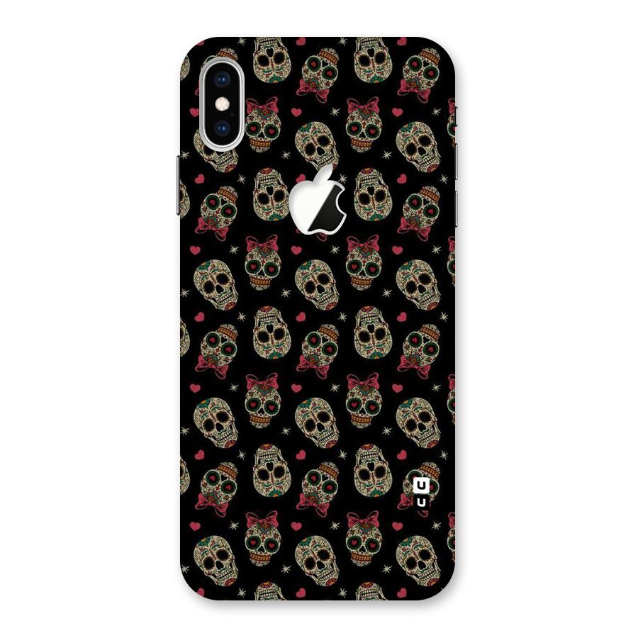 Skull Pattern Back Case for iPhone XS Max Apple Cut