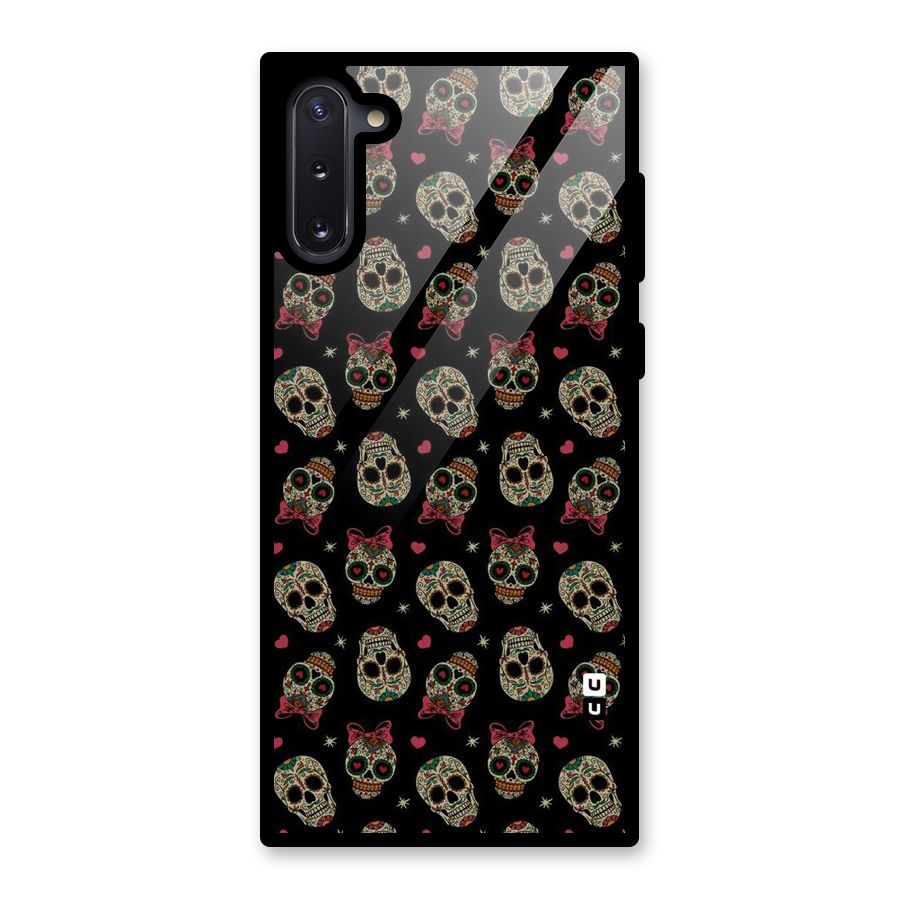 Skull Pattern Glass Back Case for Galaxy Note 10