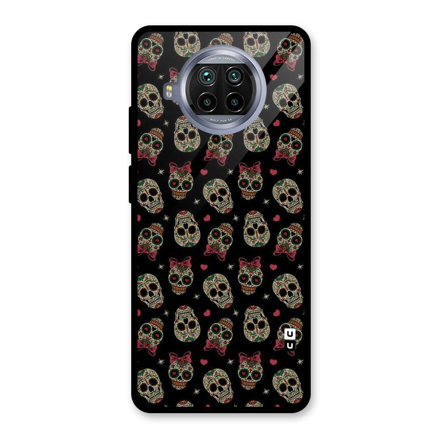 Skull Pattern Glass Back Case for Mi 10i