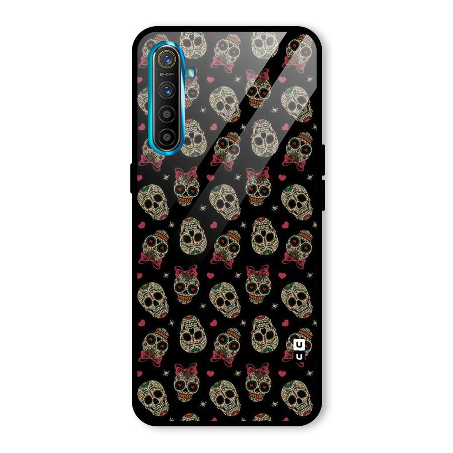 Skull Pattern Glass Back Case for Realme X2