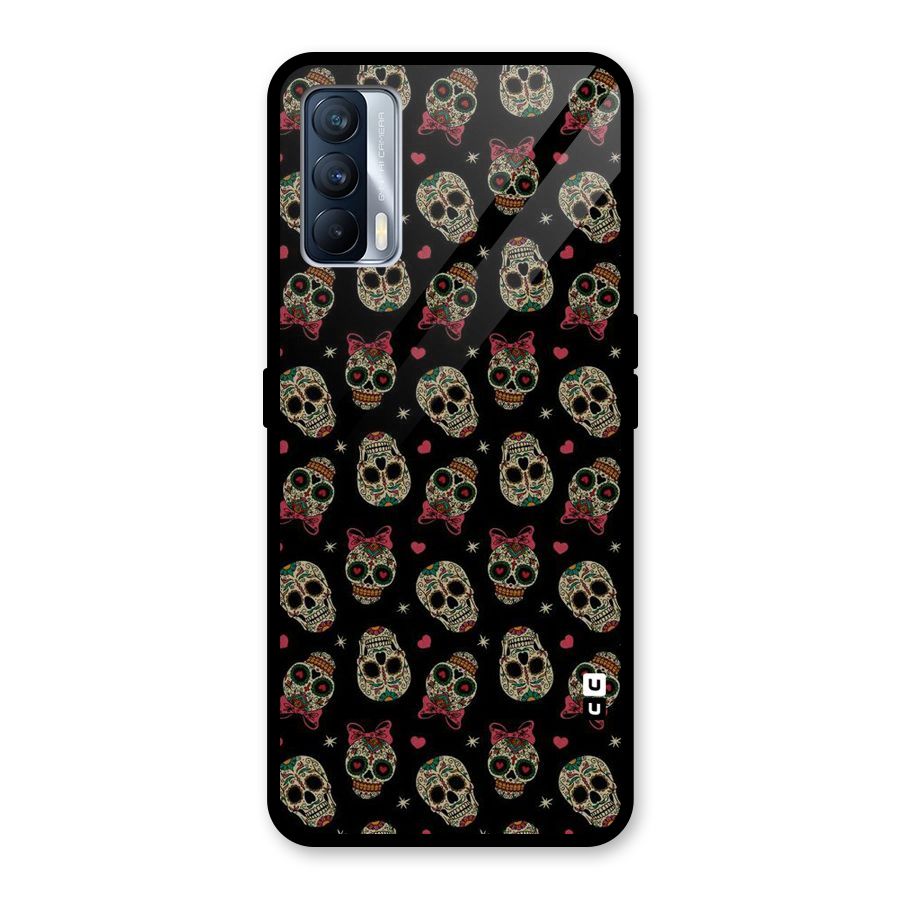 Skull Pattern Glass Back Case for Realme X7
