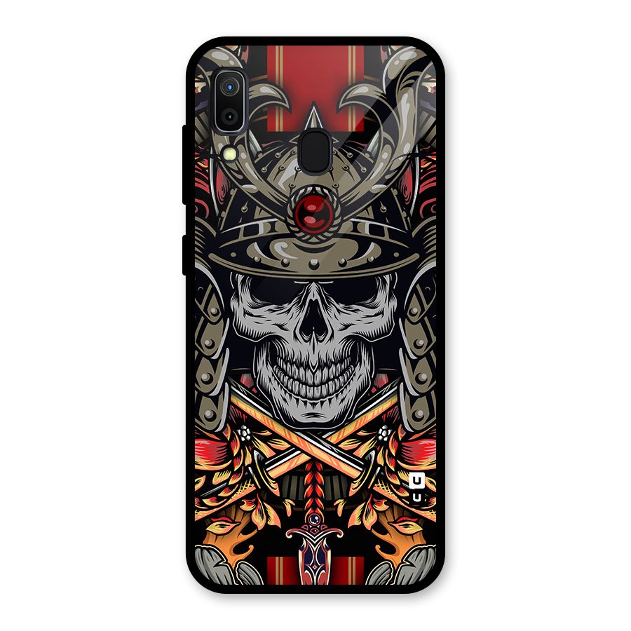 Skull Swords Snakes Glass Back Case for Galaxy A30