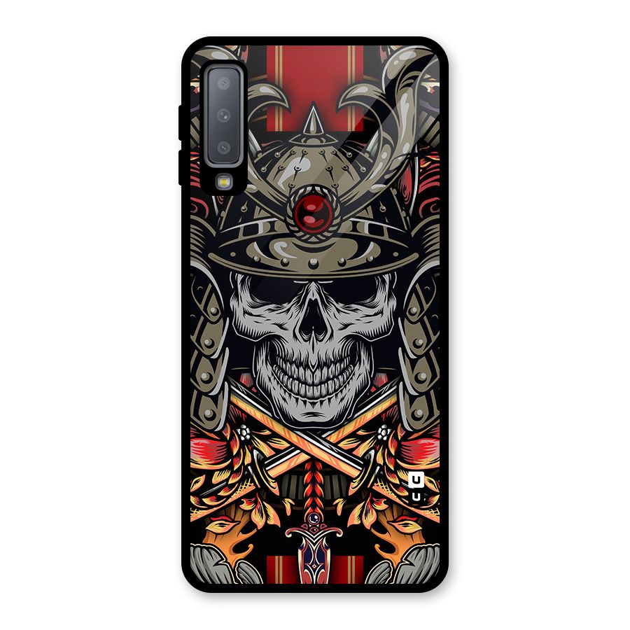 Skull Swords Snakes Glass Back Case for Galaxy A7 (2018)