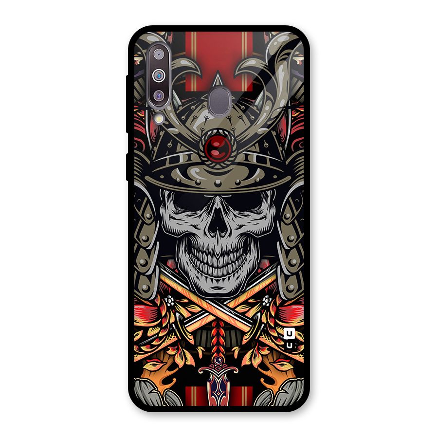 Skull Swords Snakes Glass Back Case for Galaxy M30