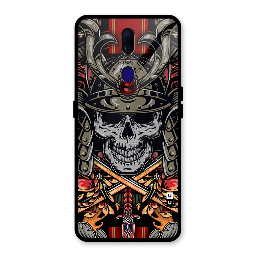 Skull Swords Snakes Glass Back Case for Oppo F11