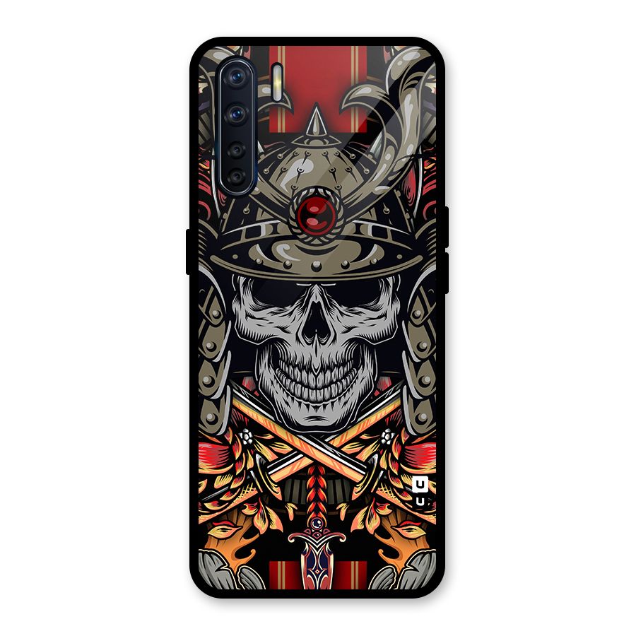 Skull Swords Snakes Glass Back Case for Oppo F15