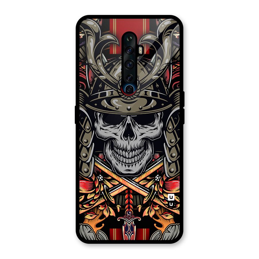 Skull Swords Snakes Glass Back Case for Oppo Reno2 Z