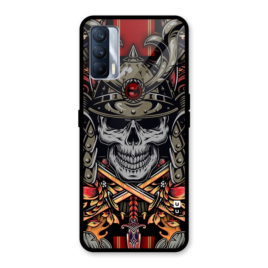 Skull Swords Snakes Glass Back Case for Realme X7