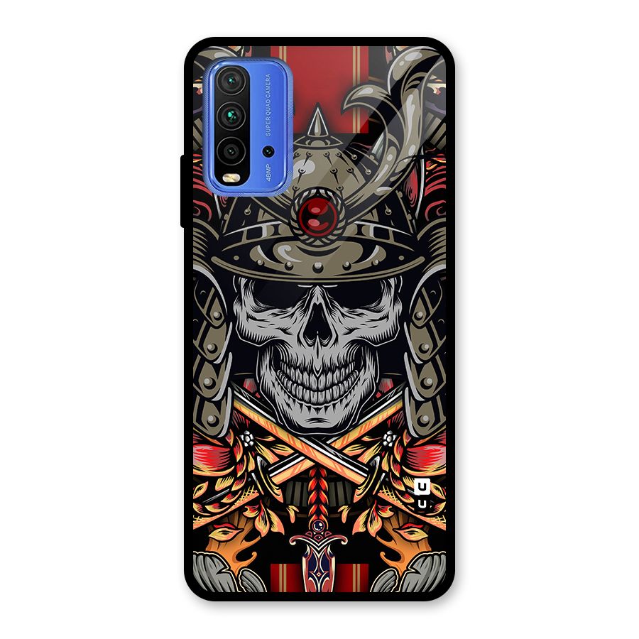 Skull Swords Snakes Glass Back Case for Redmi 9 Power