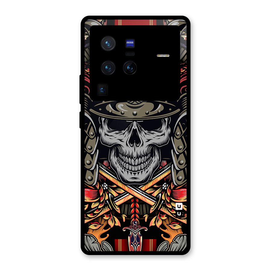 Skull Swords Snakes Glass Back Case for Vivo X80 Pro