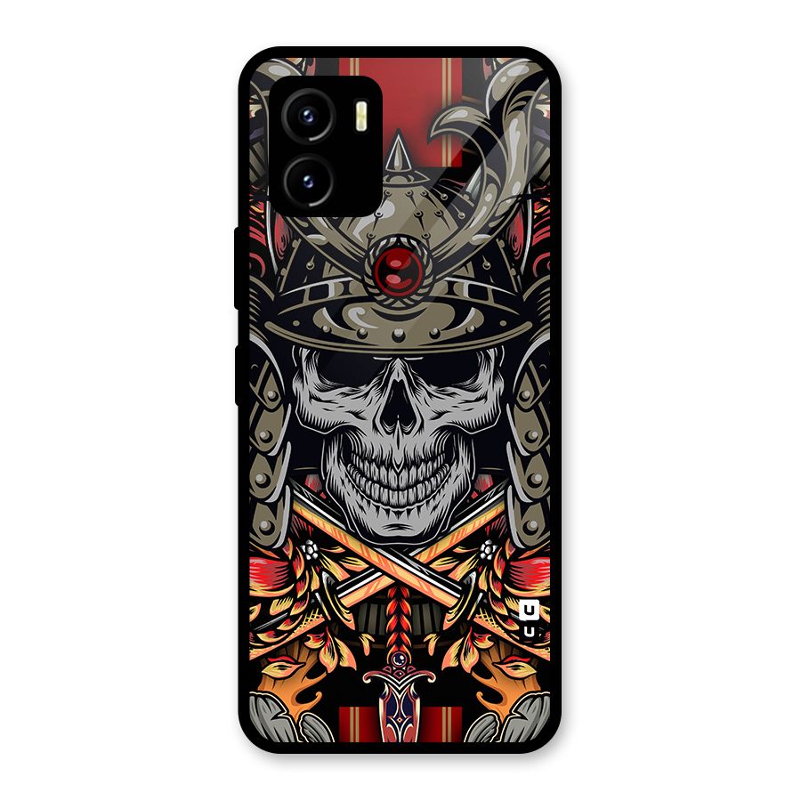 Skull Swords Snakes Glass Back Case for Vivo Y15s