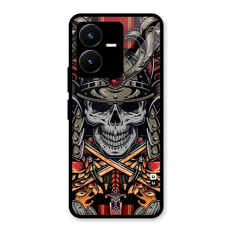 Skull Swords Snakes Glass Back Case for Vivo Y22