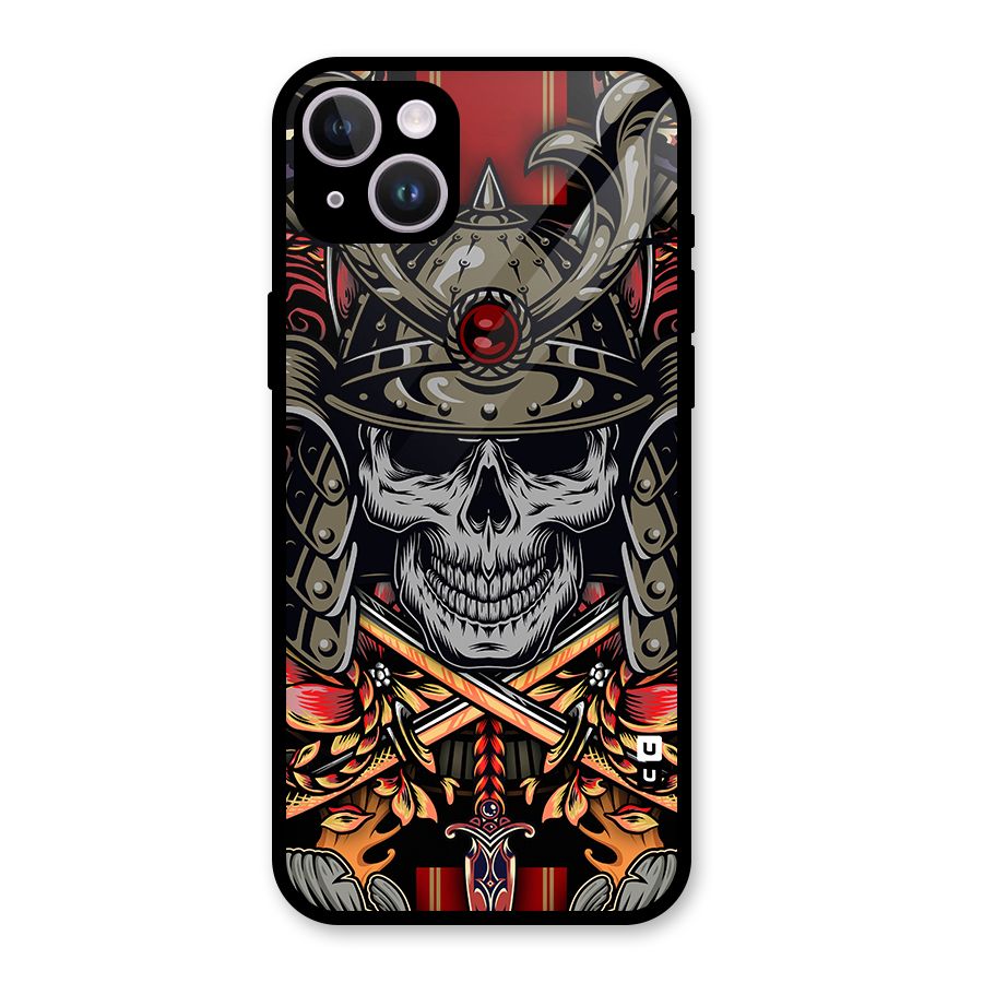 Skull Swords Snakes Glass Back Case for iPhone 14 Plus