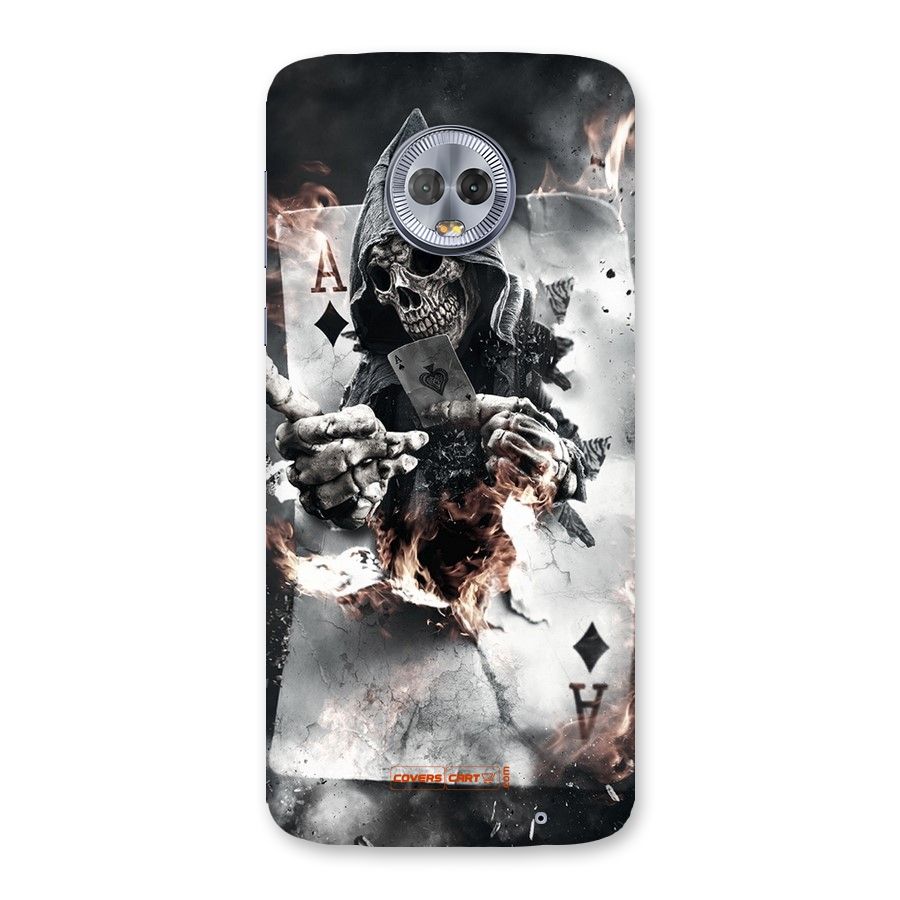 Skull with an Ace Back Case for Moto G6 Plus