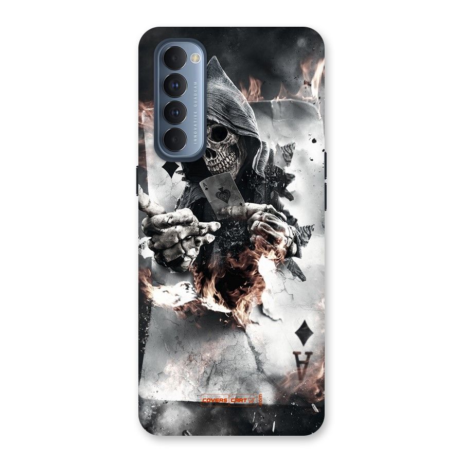 Skull with an Ace Back Case for Reno4 Pro
