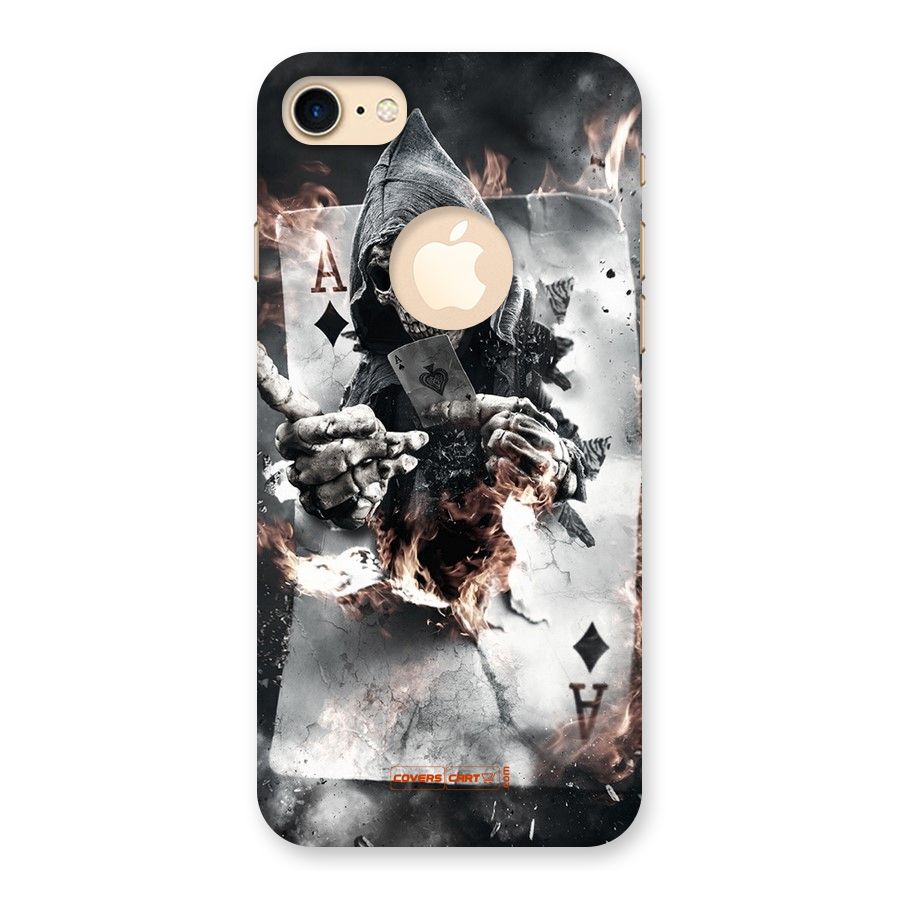 Skull with an Ace Back Case for iPhone 7 Logo Cut