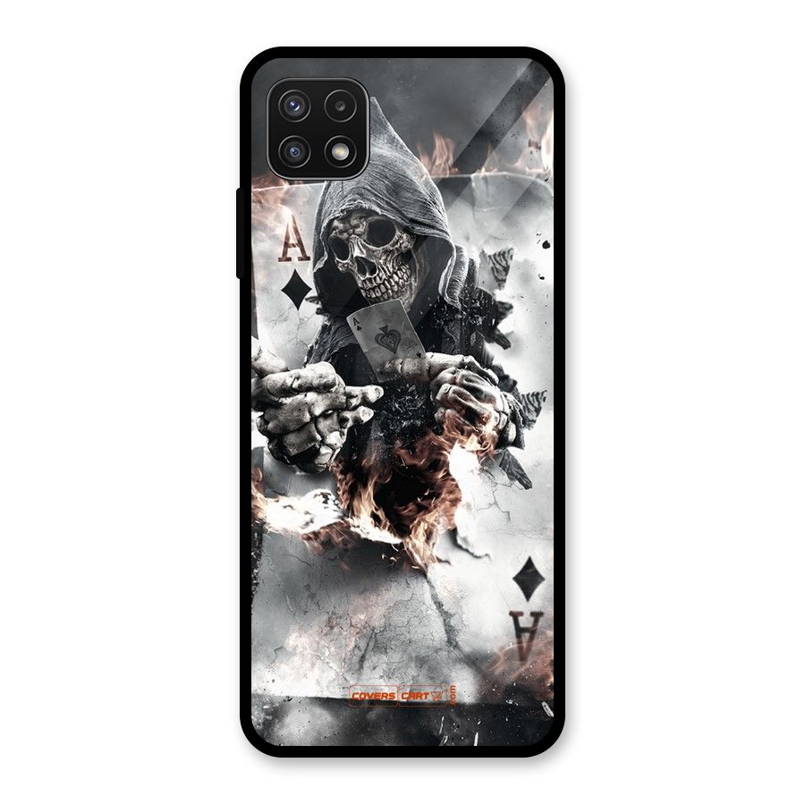 Skull with an Ace Glass Back Case for Galaxy A22 5G