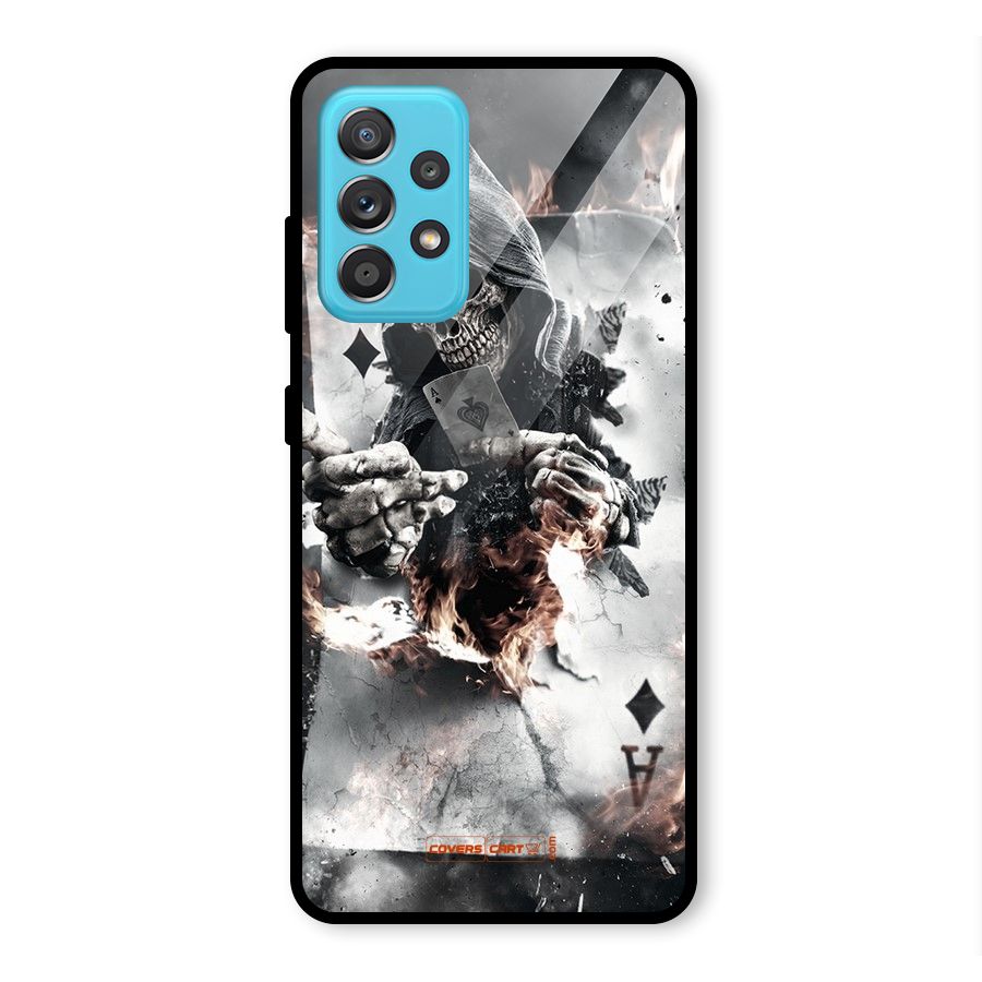 Skull with an Ace Glass Back Case for Galaxy A52