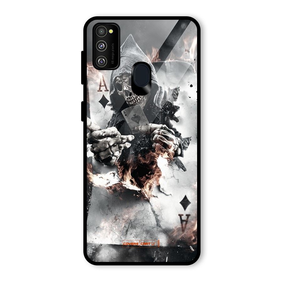 Skull with an Ace Glass Back Case for Galaxy M30s