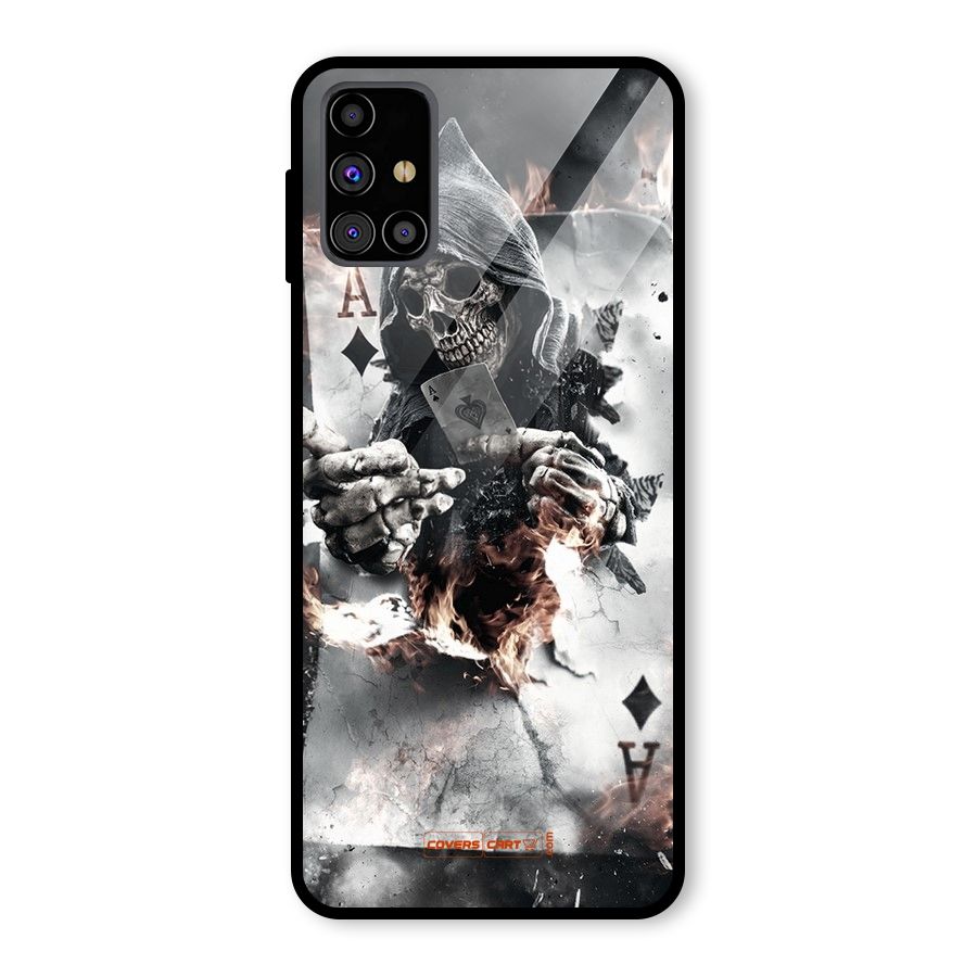 Skull with an Ace Glass Back Case for Galaxy M31s