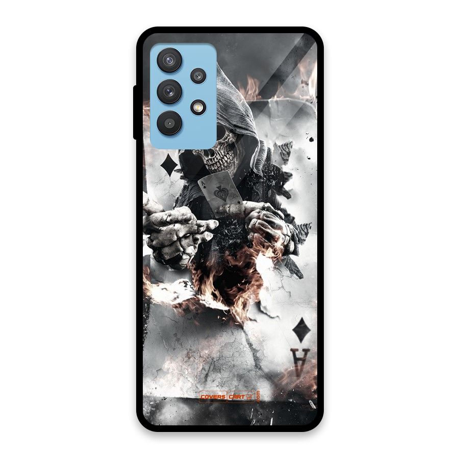 Skull with an Ace Glass Back Case for Galaxy M32 5G