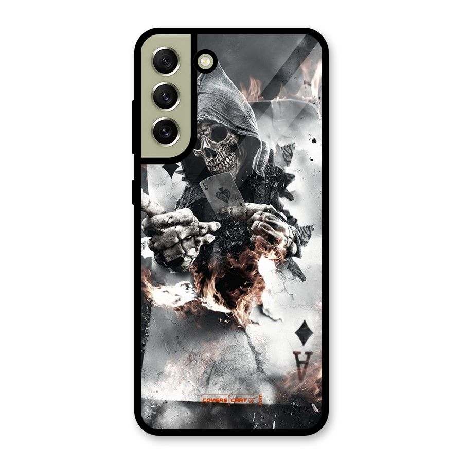 Skull with an Ace Glass Back Case for Galaxy S21 FE 5G