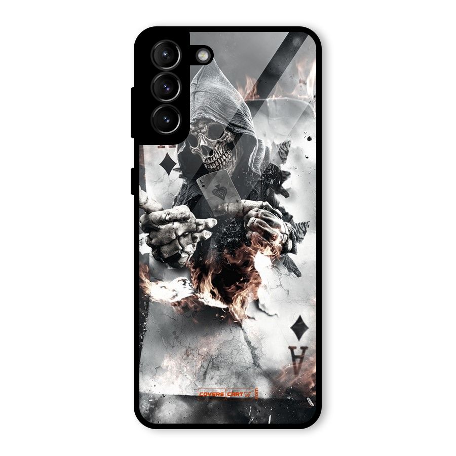 Skull with an Ace Glass Back Case for Galaxy S21 Plus