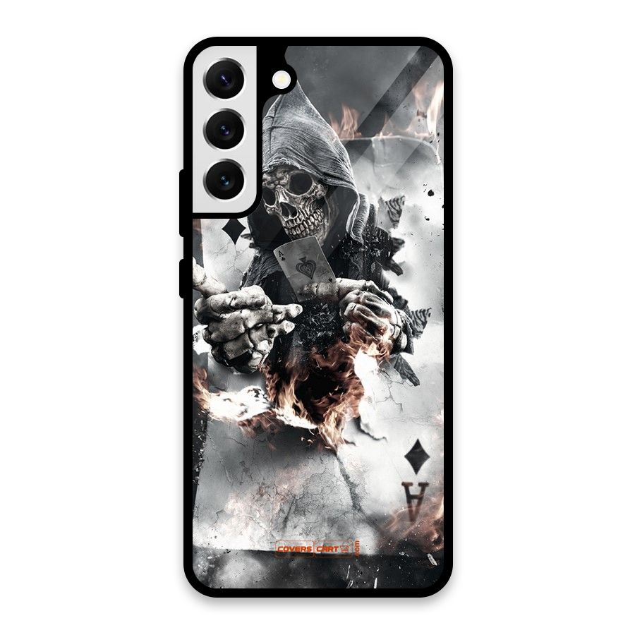 Skull with an Ace Glass Back Case for Galaxy S22 Plus 5G