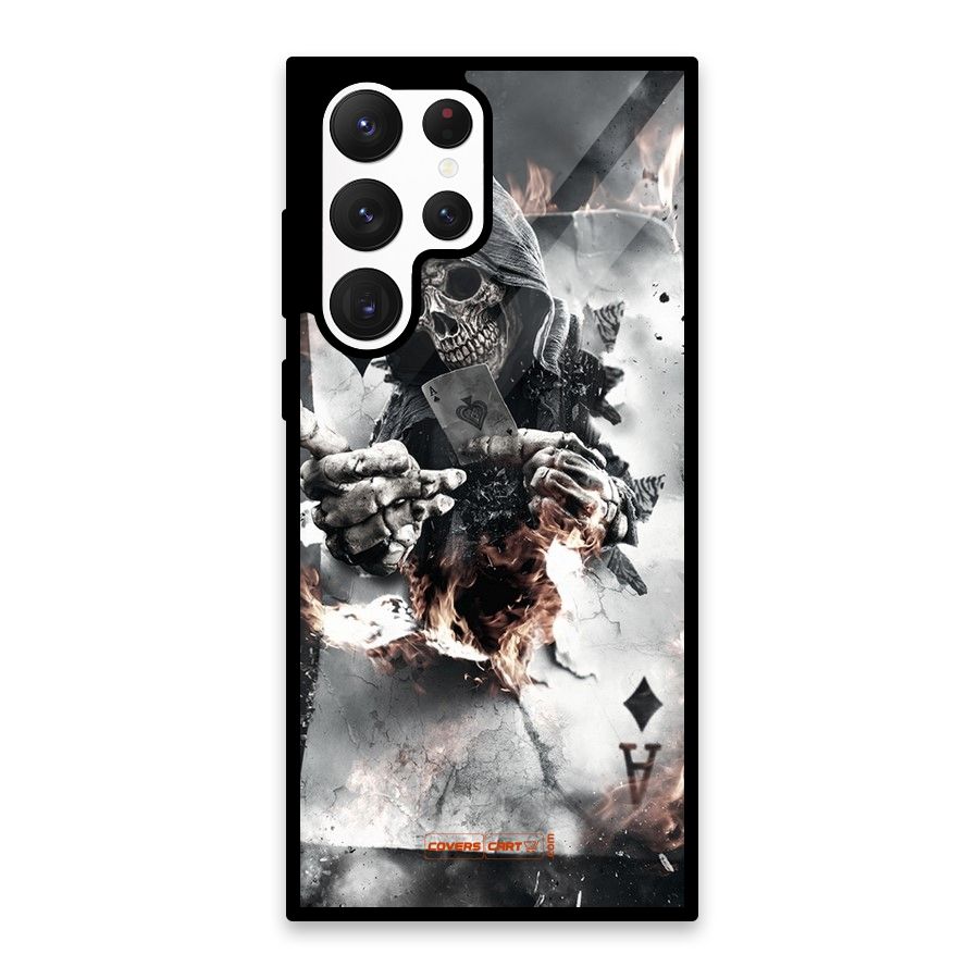 Skull with an Ace Glass Back Case for Galaxy S22 Ultra 5G