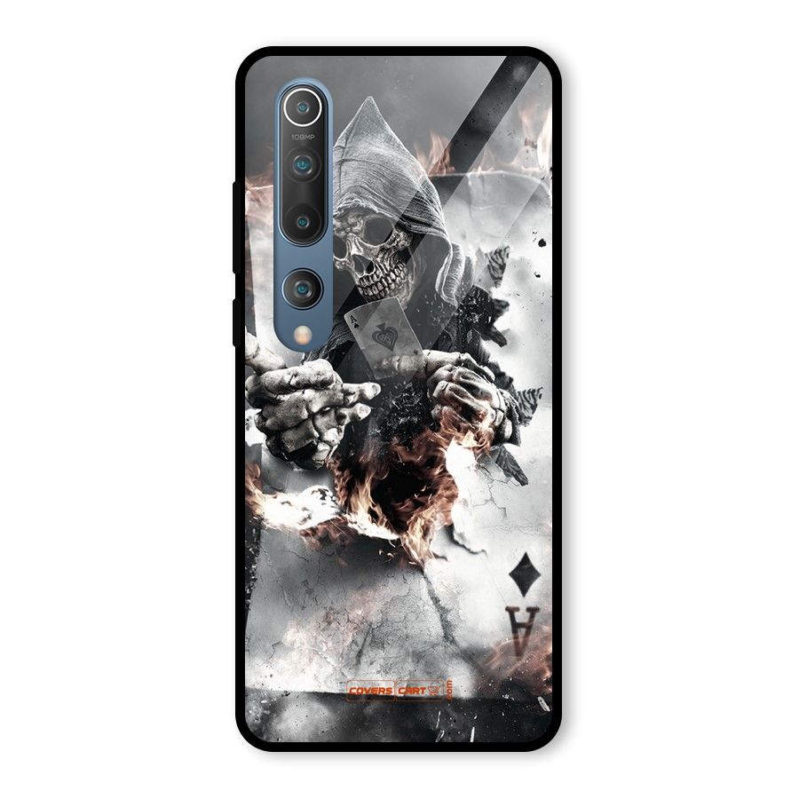 Skull with an Ace Glass Back Case for Mi 10