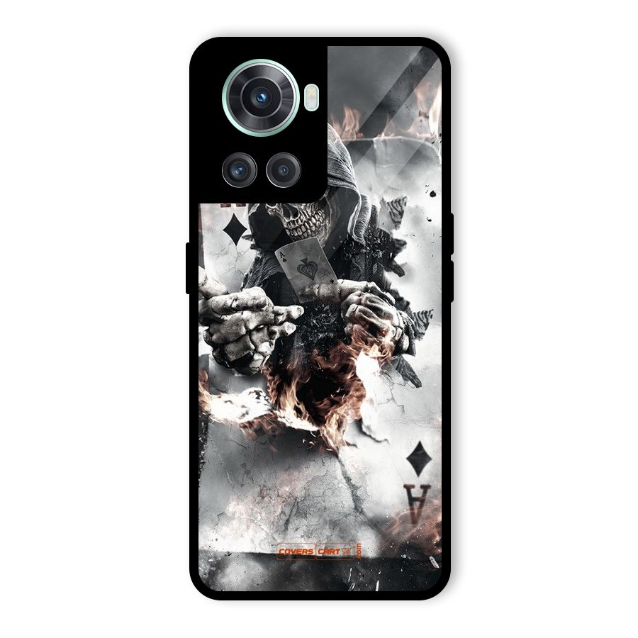 Skull with an Ace Glass Back Case for OnePlus 10R