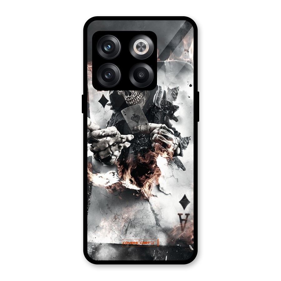 Skull with an Ace Glass Back Case for OnePlus 10T