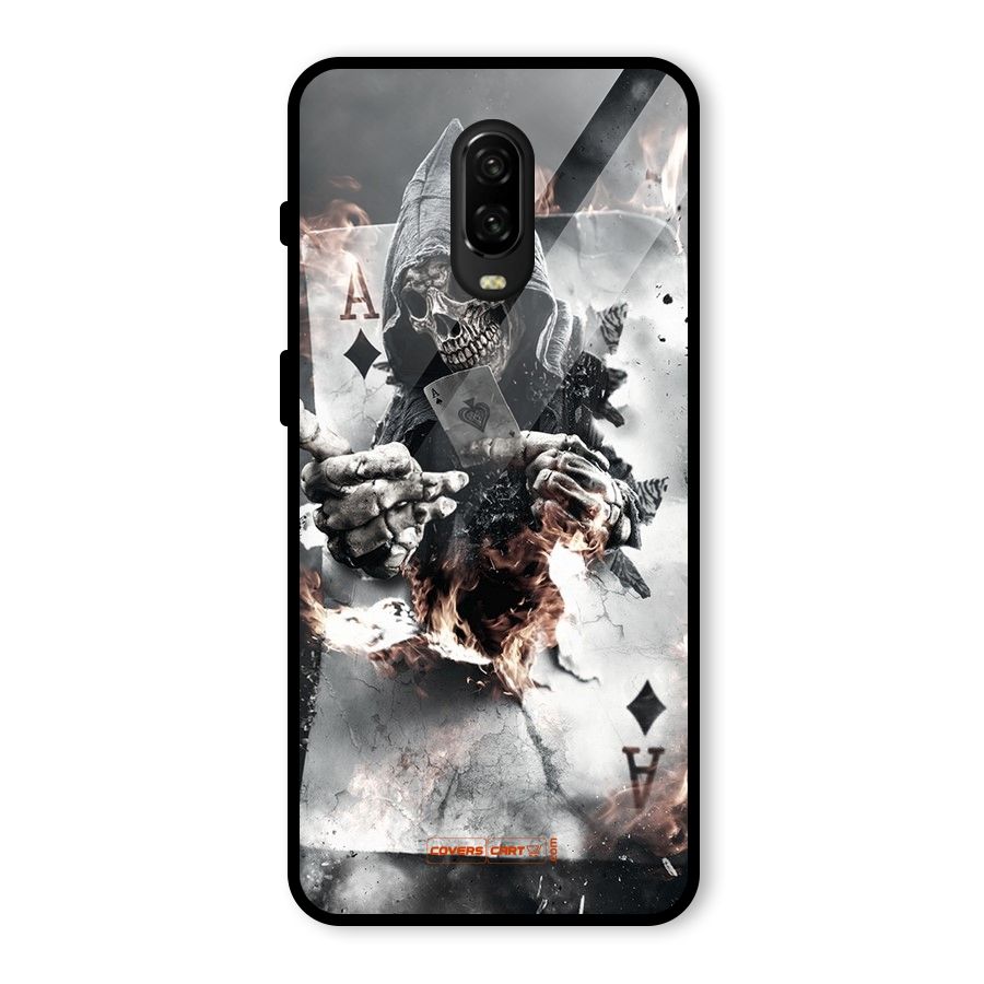 Skull with an Ace Glass Back Case for OnePlus 6T