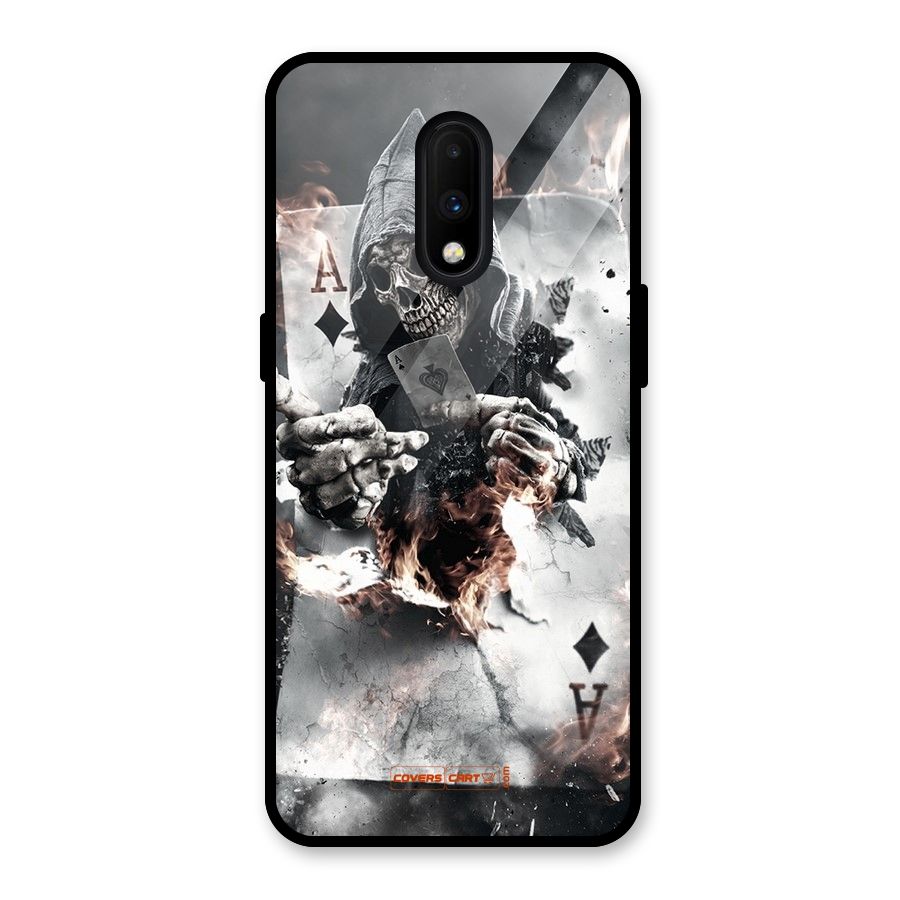 Skull with an Ace Glass Back Case for OnePlus 7