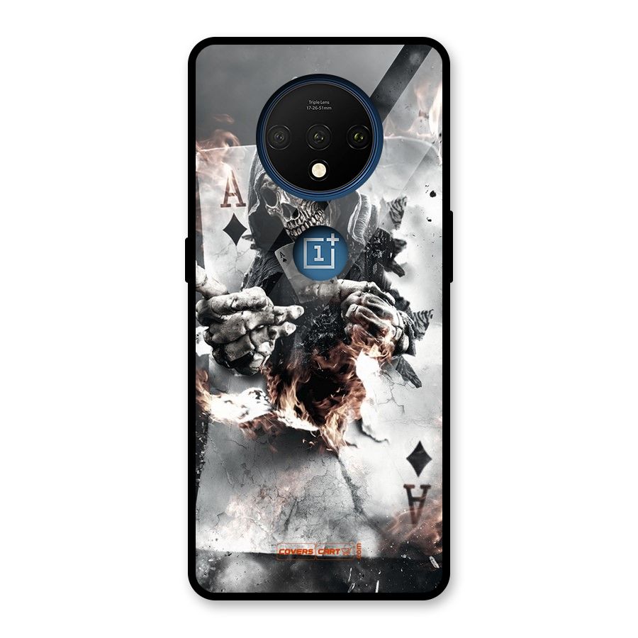 Skull with an Ace Glass Back Case for OnePlus 7T