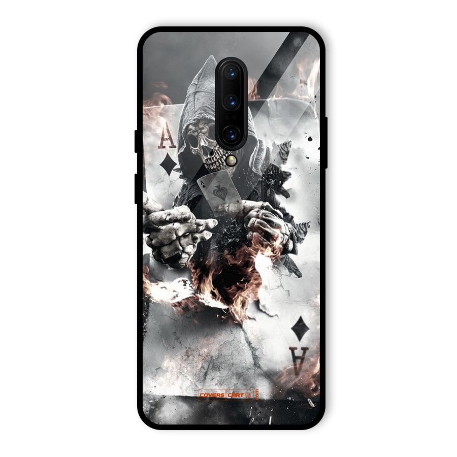 Skull with an Ace Glass Back Case for OnePlus 7 Pro
